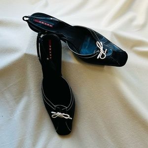 Prada Kitten heel slingback shoe, size 41 (US 10.5)
